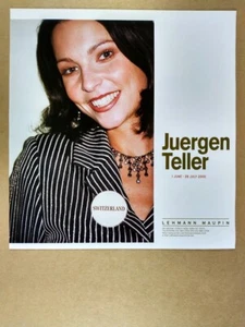 2000 Juergen Teller Exhibition Lehmann Maupin anuncio impreso vintage - Imagen 1 de 1