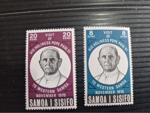 SAMOA 1970 SG 358-359 VISIT OF POPE PAUL MNH Cover