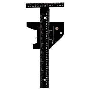 Big Horn 14613 8 Zoll Aluminium Professionelle Doppelfunktion Anreißnadel Messgerät. - Bild 1 von 3