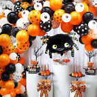 121 Pieces Halloween Balloon Arch Garland Kit, Black Orange White Confetti Latex