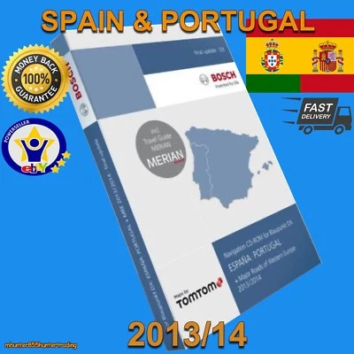 TELEATLAS DX SPAIN & PORTUGAL 2014 SAT NAV DISC MAP COMAND 2.0 CD MFD1 MERCEDES - Image 1 of 4