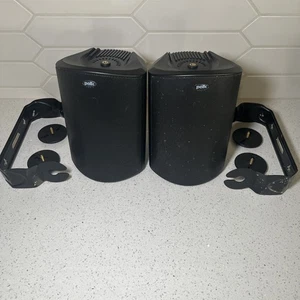 Pair Of Polk Audio Atrium 5 All Weather Outdoor Speakers with Powerful Bass - Picture 1 of 16