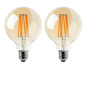 2Pack E27 LED Edison Dimmable Vintage Amber Glass Warm white 2700K Light Bulbs  - Picture 1 of 8