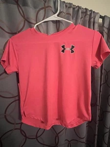 Under Armour Girls' Heat Gear Short Sleeve T-Shirt Youth Small - Picture 1 of 4