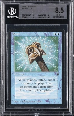 1994 MAGIC:  THE GATHERING - LEGENDS BETA RESET BGS 8.5 - Image 1 of 2