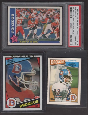 Fleer Broncos 1985 PSA 10 Sammy Winder lote 1984-90 con RC, Reino Unido Mini Foto 1 de 4