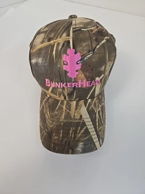 Realtree Womens Hat Camouflage Pink Logo Hunt  Bunkerhead  - Image 1 of 4