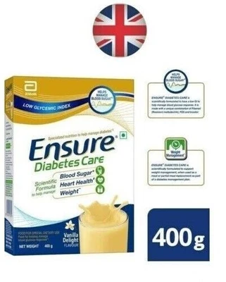 1 x 375gm Abbott Ensure Diabetic Care Vanillepulver Ernährung Glucerna.