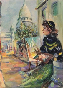 Postcard France Smile of Paris Art by Yvon Card. Circa 1950s - Bild 1 von 2