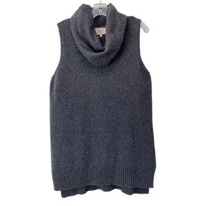 Mia Mai Sleeveless Cowl Neck Wool Silk Knit Tunic Sweater Womens Size Large Grey - Picture 1 of 7