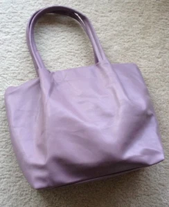 Bolso Shopper Neiman Marcus Lila Lavanda Púrpura Nunca Llevado Doble Asas - Imagen 1 de 9
