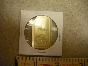 Anodized Aluminum Chip with "RD" in Oval Logo on it - Picture 1 of 2