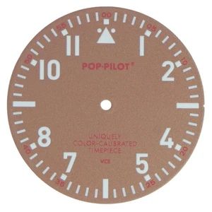 Dial for Miyota 2035 - POP-PILOT, brown, red, 35.1 mm - Picture 1 of 1