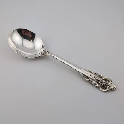 Cuchara sopera gumbo barroca Wallace Grande de plata de ley - 6 3/4" - sin monograma Foto 1 de 3