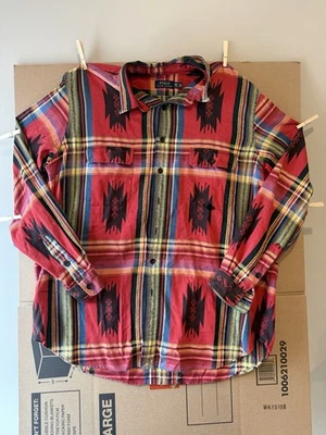 Ralph lauren Polo Western Shirt Mens XXL Aztec Southwestern Pearl Snap - Image 1 of 4