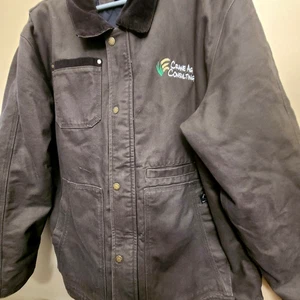 DRI DUCK Men's Size XL Brown Canvas Full Zip Hooded Work Jacket RN# 112176 - Picture 1 of 8