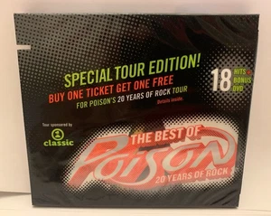 The Best of Poison: 20 Years of Rock [CD/DVD] 2 Discs Promo Cut Spine - Foto 1 di 8