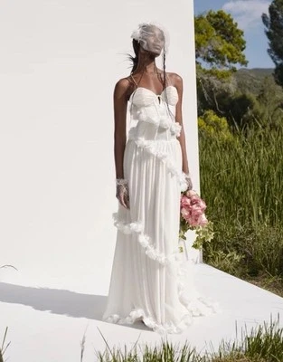 NWT For Love & Lemons Wedding Gown  Olivia In White Size Small - Image 1 of 4