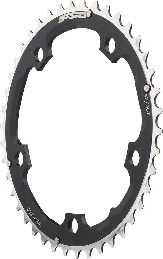 FSA Pro Road Triple Chainring 42t 130 BCD Aluminum, 10-Speed Compatible, Black - Image 1 of 1