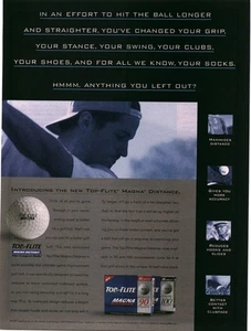 1997 PRINT AD - TOP FLITE MAGNA DISTANCE GOLF BALL AD - THE LONGEST BALLS - Picture 1 of 1