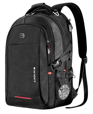 Swicky Travel Laptop Backpack - 16 Inch Business College Bag With USB Charging - Image 1 of 4