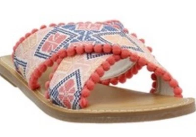 Sandalias informales TOMS Slides Viv geométricas planas para mujer 6,5 naranja 10012092T nuevas Foto 1 de 4