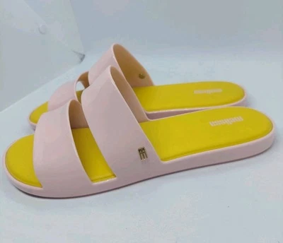 Sandalias Melissa Color Pop PVC Para Mujer Talla 8 Rosa Amarillo Viaje Informal Tobogán Foto 1 de 4