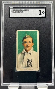 John Butler 1909-11 T206 Piamonte Fábrica 25 Tabaco De Colección Calificado SCG 1 PR - Imagen 1 de 2