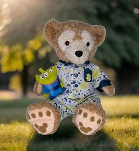 Disney Parks Duffy Bear 17" Toy Story LGM Green Alien PJs Hidden Mickey Plush - Picture 1 of 11