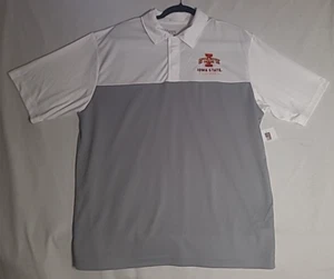 Polo Iowa State University Cyclones Nuevo con Etiquetas Gris Blanco Grande Para Hombre Mangas Cortas - Imagen 1 de 6