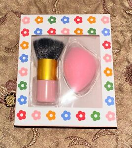 Brand New In Box! Kabuki Brush And Makeup Sponge Set