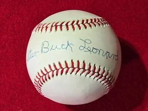 Walter Buck Leonard Single Signed Baseball ONL Bill White Autographed FULL NAME - Picture 1 of 5