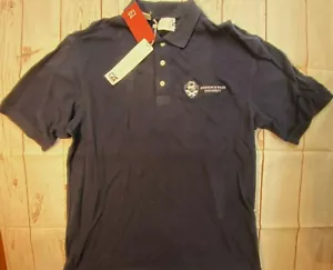 Johnson & Wales University Golf Mens Polo shirt large Cutter Buck Blue Solid NWT - Picture 1 of 6