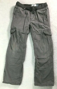Old Navy Kids Cargo Pants Gray Sz S Elastic Waist Drawstring Side Pockets - Picture 1 of 6