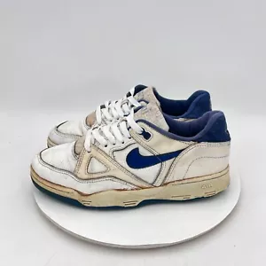 Vintage Nike Air Delta Force AC Men Size 9.5 White Blue Sneaker Made In Korea - Picture 1 of 14