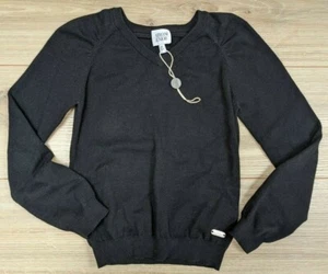 Armani Junior girl black jumper top cotton 6-7-8 y BN designer new - Bild 1 von 4