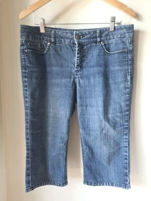 Bermudas Daisy Fuentes Petites Azul Jean Denim Talla 10P 32" Wst 15" Ins Foto 1 de 4