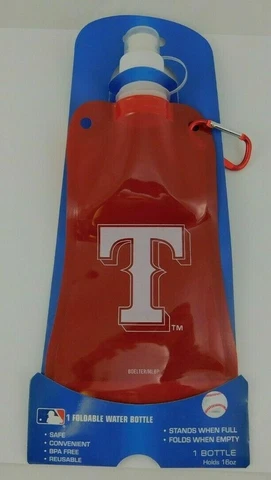 TEXAS RANGERS - FOLDABLE WATER BOTTLE - MLB - BRAND NEW - FREE S/H Cover