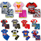 Boys Kids Pyjamas Batman Summer Short Sleeve T-Shirt Shorts Sleepwear Nightwear