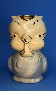 Vtg Pottery Anthropomorphic Bird Chick Pitcher Creamer Blue - Picture 1 of 13