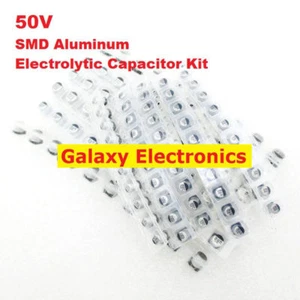 165Pcs 11values 0.1uF-220uF 50V SMD Aluminum Electrolytic Capacitor Assorted Kit - Picture 1 of 1