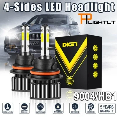 9004 HB1 LED Headlight Bulbs for Dodge Ram 1500 2500 3500 1994-2001 Hi Low Beam - Image 1 of 4