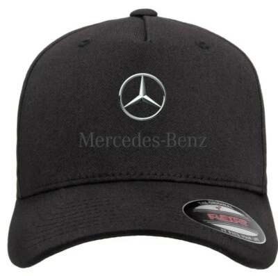 Gorra de béisbol con logotipo de auto Mercedes Benz Flexfit emblema impreso S/M y L/XL Foto 1 de 4