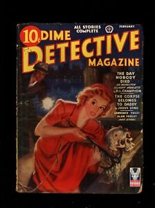 Dime Detective Magazine February 1944 4.0 Very Good Pulp