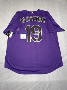 CHARLIE BLACKMON CHUCK NAZTY SIGNED AUTOTOGRAPH COLORADO ROCKIES JERSEY PSA COA - Picture 1 of 9