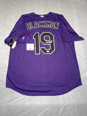 CHARLIE BLACKMON CHUCK NAZTY SIGNED AUTOTOGRAPH COLORADO ROCKIES JERSEY PSA COA - Image 1 of 4