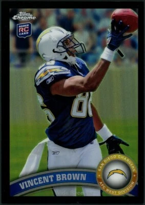 2011 Topps Chrome Vincent Brown Black Refractor #/299 Card #42 - Image 1 of 4