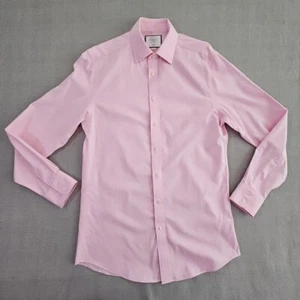Charles Tyrwhitt Dress Shirt Men's 15 1/2 35 Slim Fit Pink Button-Up 100% Cotton - Picture 1 of 17