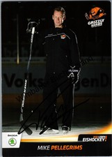 Original Autograph Mike Pellegrims Ice Hockey EHC Wolfsburg // Autograph Signer