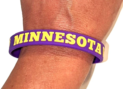 "Minnesota Vikings" "SKOL" silicone Wristband bracelet Cover